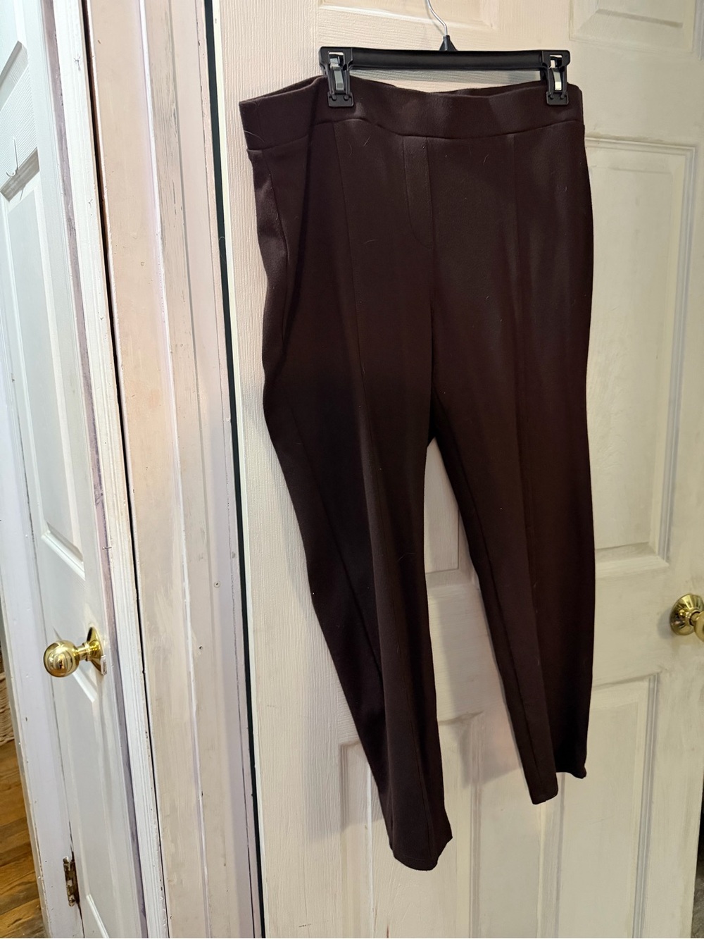 Style & Co. Dark Brown Ponte High-Waist Trousers